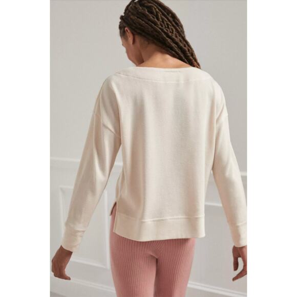 Saturday/Sunday Cream Catrina Thermal Long Sleeve Waffle Top XS - Picture 10 of 14
